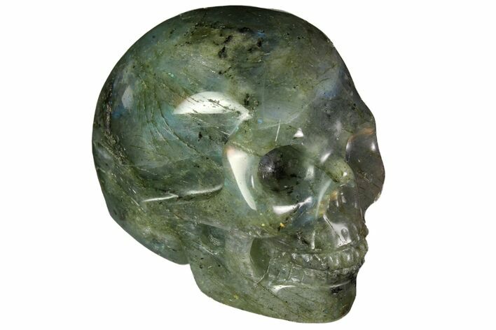 Realistic, Polished Labradorite Skull #116302